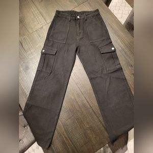 Black, cargo jeans.